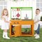 Wooden Outdoor Mud Kitchen Playset for Kids with Dual Stoves Oven Sink and Cooking Accessories